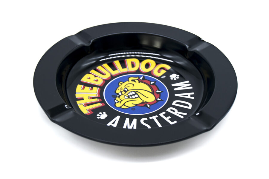 Cenicero De Metal The Bulldog | Con Logotipo En Relieve | Diseño Clásico Y Resistente